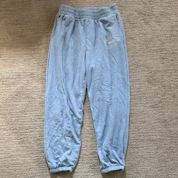 AEO Light Blue Boyfriend Joggers - Picture 1 of 7